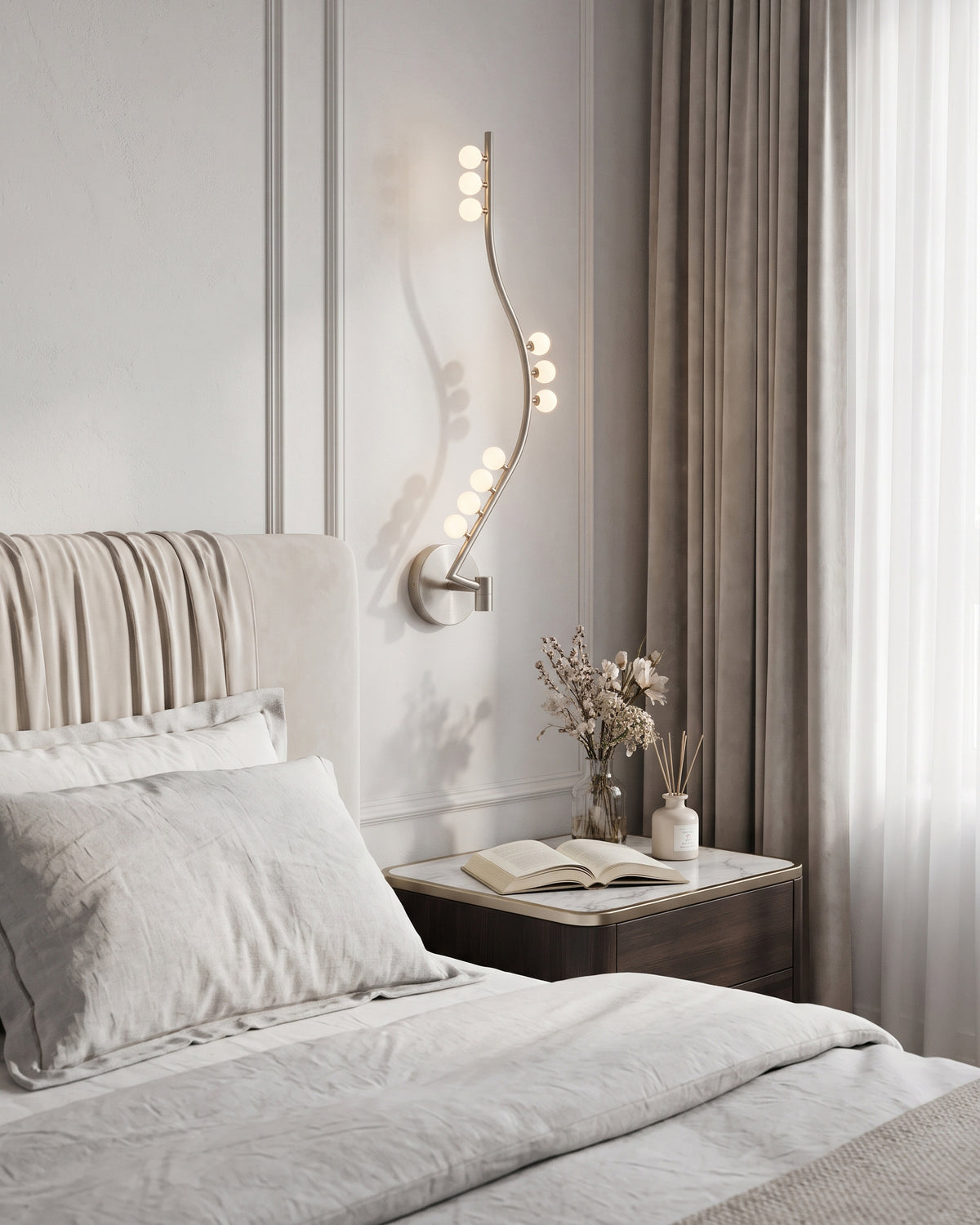 Kenelm Curved Globe Wall Sconce finish options